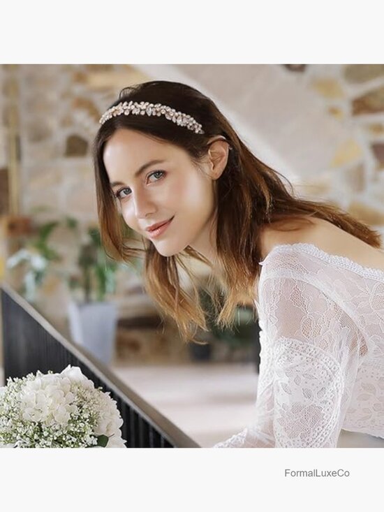 Crystal Bridal Headband Rhinestone Hair Accessory Adjustable Wedding Headpiece